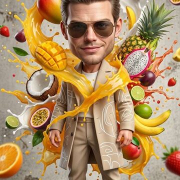 Marketing Ad Tropical Fruit Explosion Poster - Free Ai Prompt