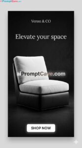 Modern Chair Email Flyer Minimal Luxury Furniture Ad Design - Free Ai Image Prompt