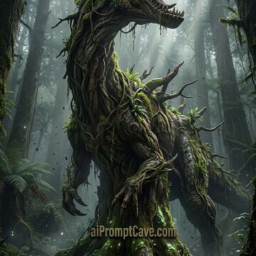 Monster Dinosaur Tree Cinematic Fantasy - Free Ai Image Prompt