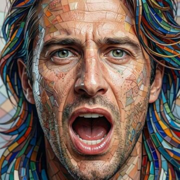 Mosaic Portrait Man Hyper Realistic - Free Ai Prompt