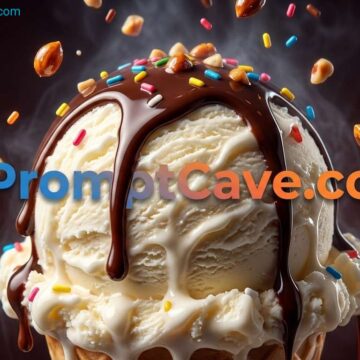 Mouth-Watering Cinematic Ice Cream Scoop Vertical Ad - Free Ai Prompt