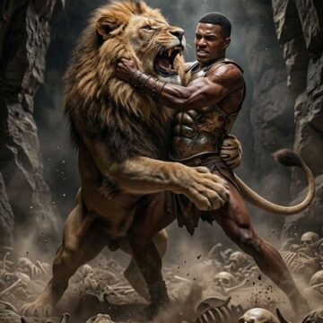 Nemean Lion Battle Cinematic Warrior 916 Ultra Realistic - Free Ai Prompt