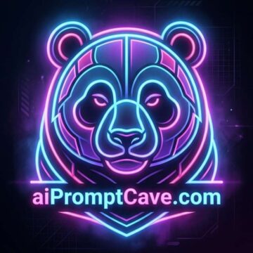 Neon Cyberpunk Panda Logo Glowing Futuristic Design - Free Ai Image Prompt