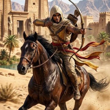 Put your Image as an Ancient Egyptian Archer Horse - Free Ai Prompt
