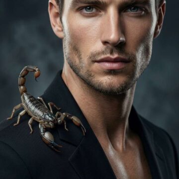Scorpion Shoulder Fashion Portrait - Cinematic Close-Up - Free Ai Image Prompt