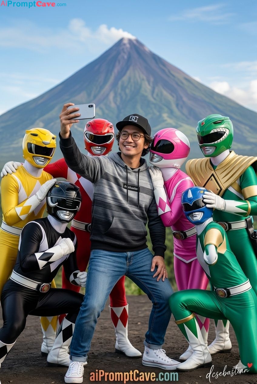 Take Selfie with Power Rangers - Free Ai Prompt