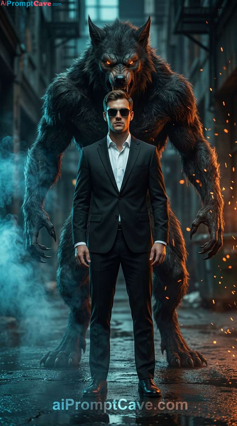 Turn Your Photo into Elegant Suit with Werewolf - Free Ai Image Prompt