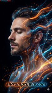 Turn Your Photo into Futuristic Energy Portrait Sci Fi Light Trails Cinematic - Free Ai Prompt