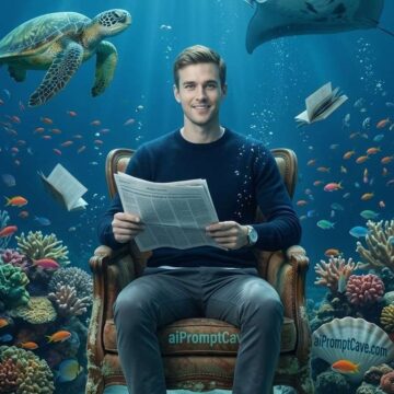 Turn your Photo into Cinematic Underwater Businessman - Free Ai Prompt