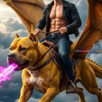 Turn your Photo into Dragon Dog Hybrid Rider - Free Ai Prompt