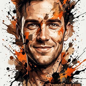 Turn your Photo into High Energy Ink Splash Artistic Portrait - Free Ai Prompt