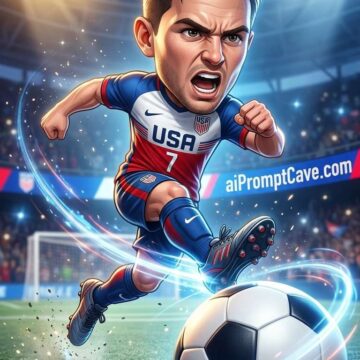 USA Football Chibi Action Mascot - Free Ai Image Prompt