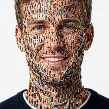 Ultra Detailed Human Crowd Face Concept Art Side Profile Macro Surreal Identity Formation - Free Ai Prompt