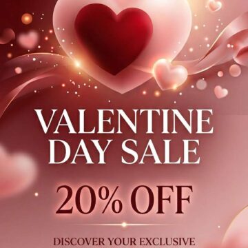Valentine Day Sale Poster Romantic Marketing Design Cinematic Flyer - Free Ai Image Prompt