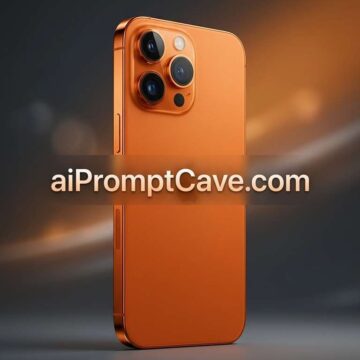iPhone 17 Pro Max Orange Ad Poster - Free Ai Image Prompt
