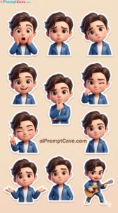 3D Chibi Cartoon Sticker Set Prompt - Free Ai Image Prompt