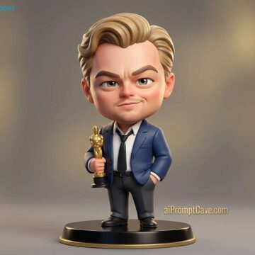 3D Leonardo DiCaprio Caricature Character Prompt - Free Ai Image Prompt