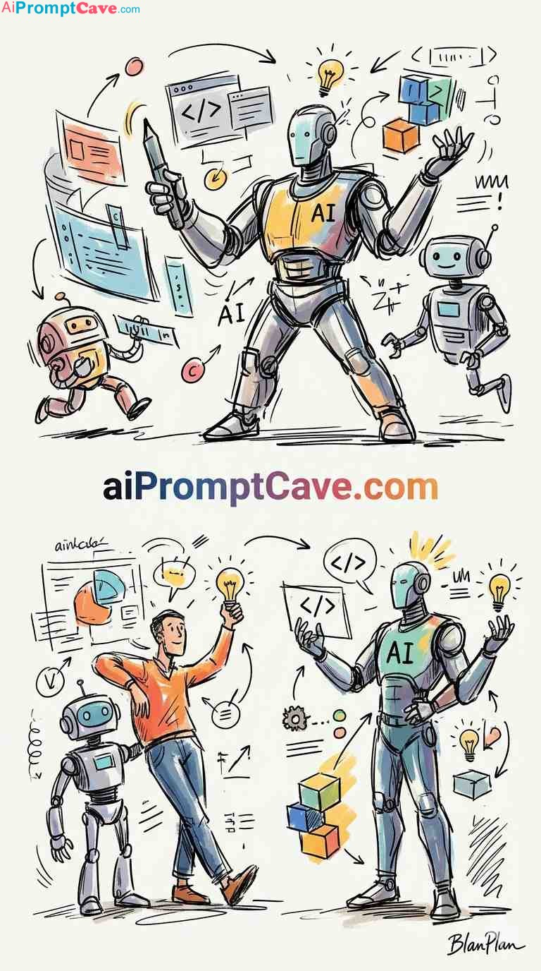 AI Builder Doodle Sketch Style Prompt - Free Ai Image Prompt