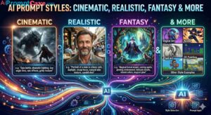 AI Prompt Styles Cinematic, Realistic, Fantasy & More