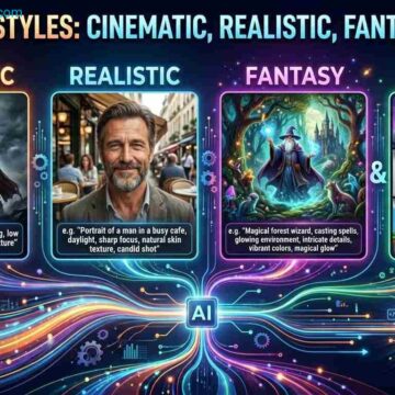 AI Prompt Styles Cinematic, Realistic, Fantasy & More