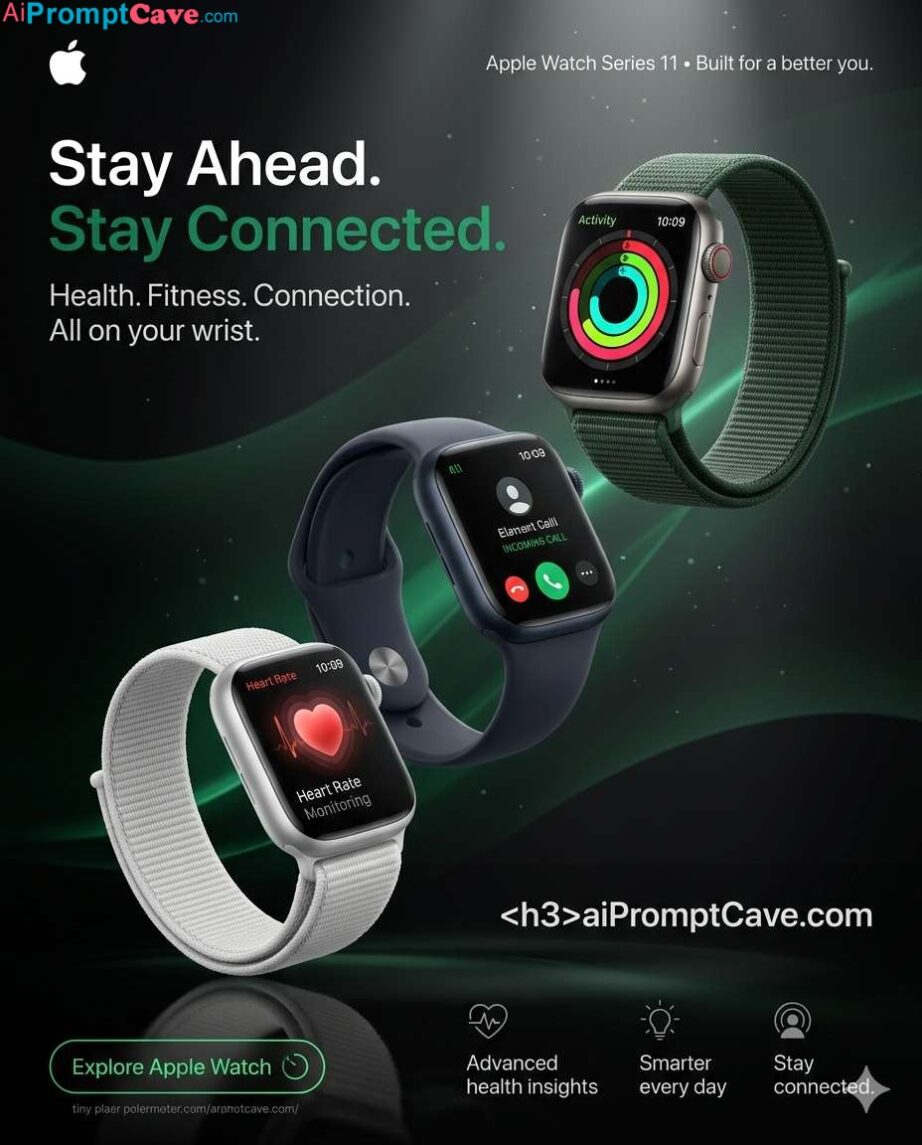 Apple Watch Series 11 Luxury Billboard Ad - Free Ai Image Prompt