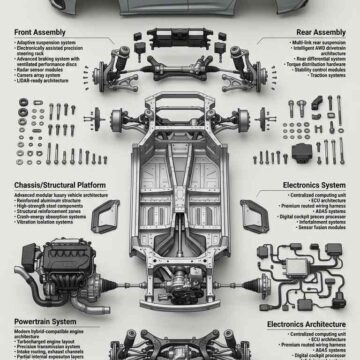 Audi A6 Infographics Engineering Poster Prompt - Free Ai Image Prompt