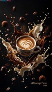 Cinematic Airborne Coffee Explosion Luxury Ad - Free Ai Image Prompt Cinematic Airborne Coffee Explosion Luxury Ad - Free Ai Image Prompt