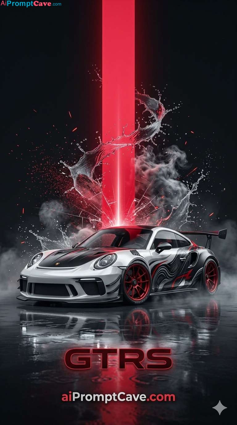 Cinematic GTRS Sports Car Poster Prompt - Free Ai Image Prompt