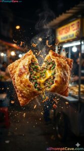 Cinematic Martabak Telur Explosion Prompt - Free Ai Image Prompt