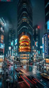 Neon City Billboard Urban Ads - Free Ai Image Prompt Cinematic Neon City Billboard AI Prompt for Hyper-Realistic Urban Ads - Free Ai Image Prompt