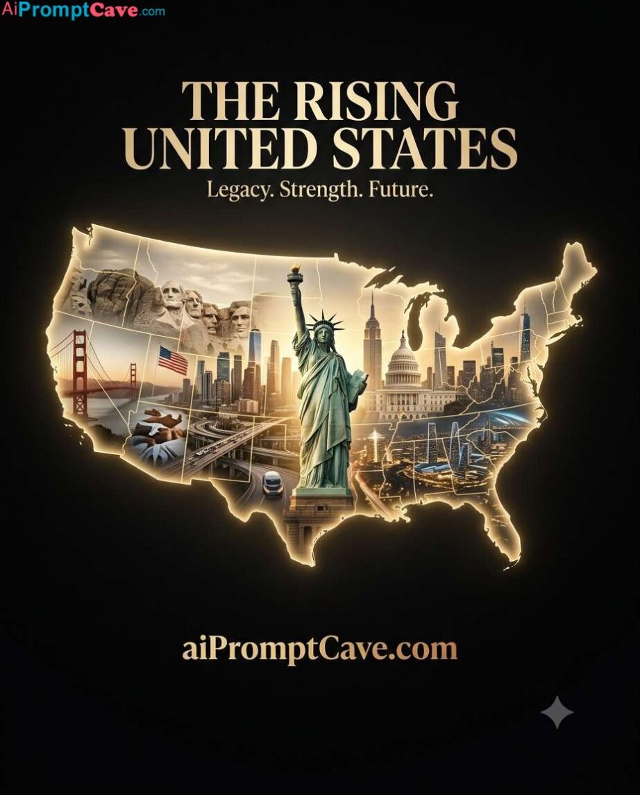 Cinematic USA Silhouette Poster Prompt - Free Ai Image Prompt