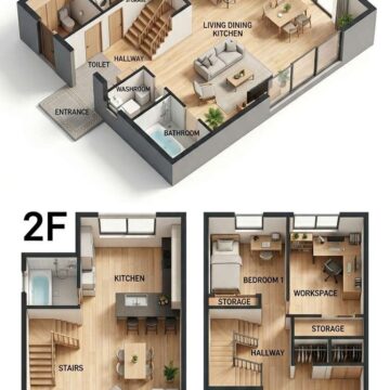 Clean 3D Apartment Floor Plan Prompt for Home Layouts - Free Ai Image Prompt