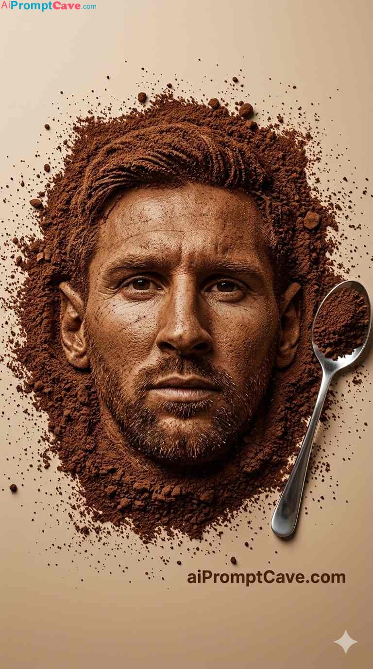 Coffee Face Impression Portrait Prompt - Free Ai Image Prompt