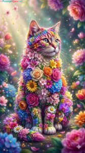 Colorful Cat Made Of Flowers - Free Ai Image Prompt Colorful Cat Made Of Flowers - Free Ai Image Prompt