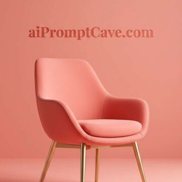 Coral Pink Chair Minimal Luxury Interior Design Aesthetic Poster - Free Ai Image Prompt