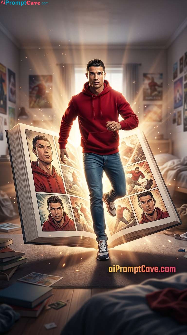 Cristiano Ronaldo Comic Book Prompt - Free Ai Image Prompt