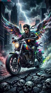 Dark Fantasy Angel Biker Prompt - Free Ai Image Prompt