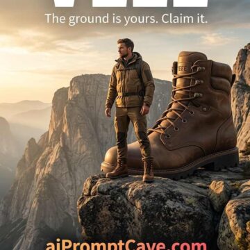 Epic Boots Adventure Advertisement Prompt - Free Ai Image Prompt
