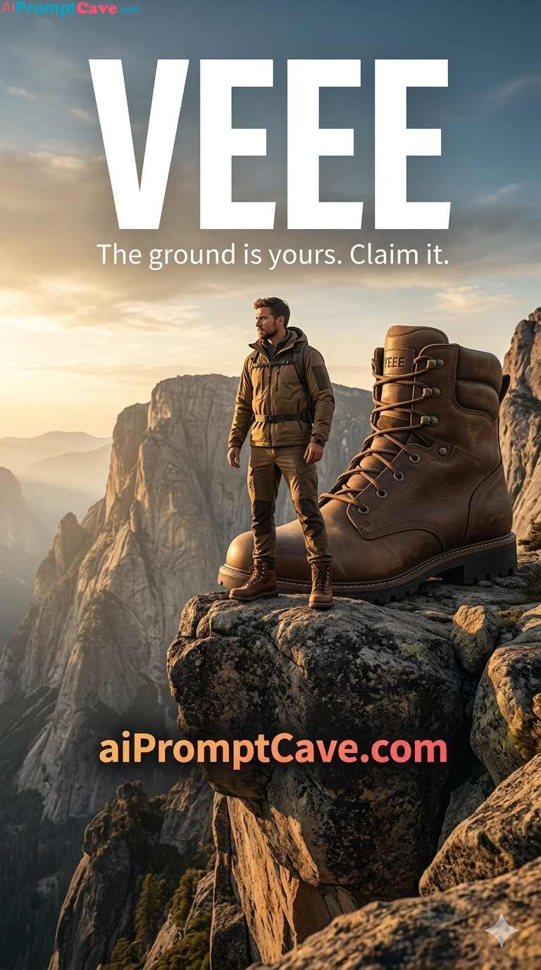 Epic Boots Adventure Advertisement Prompt - Free Ai Image Prompt
