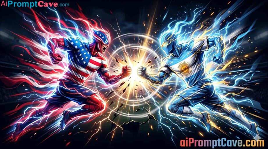 Epic Soccer Countries Energy Clash Prompt - Free Ai Image Prompt