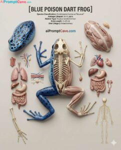 Exploded Frog Anatomy Diagram Prompt - Free Ai Image Prompt