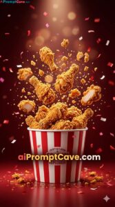 Floating Fried Chicken Prompt - Free Ai Image Prompt