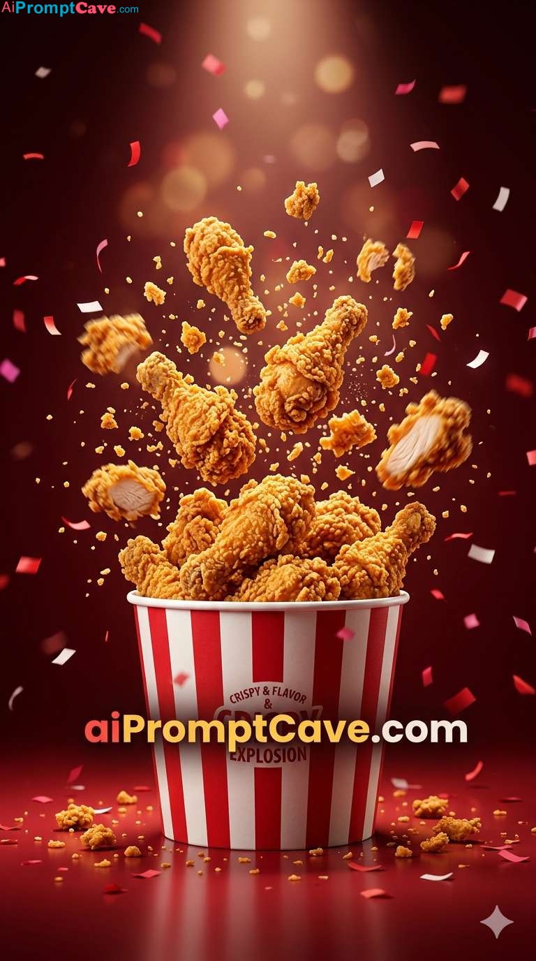 Floating Fried Chicken Prompt – Free Ai Image Prompt Floating Fried Chicken Prompt - Free Ai Image Prompt