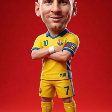 Football Legend Messi Chibi Figurine - Free Ai Image Prompt