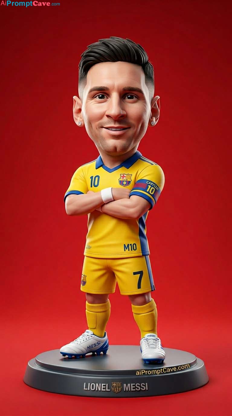 Football Legend Messi Chibi Figurine - Free Ai Image Prompt