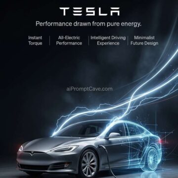 Futuristic Tesla Energy Creation Poster Concept Prompt - Free Ai Image Prompt