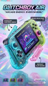 GLITCHBOY AIR Fictional Gaming Console Ad Prompt - Free Ai Image Prompt