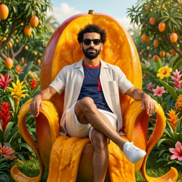 Mohamed Salah Mango Throne Prompt - Free Ai Image Prompt