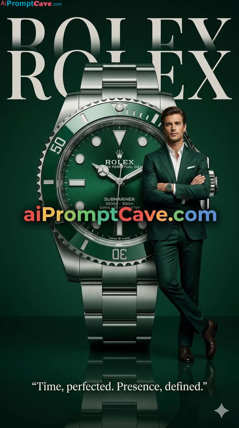 Giant Rolex Poster Prompt - Free Ai Image Prompt
