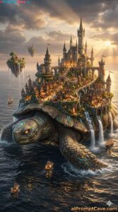 Giant Turtle City Fantasy AI Prompt - Free Ai Image Prompt Giant Turtle City Fantasy AI Prompt - Free Ai Image Prompt